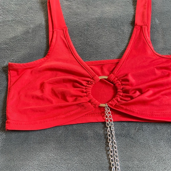 Chain Crop Tank Top - Picture 1 of 9